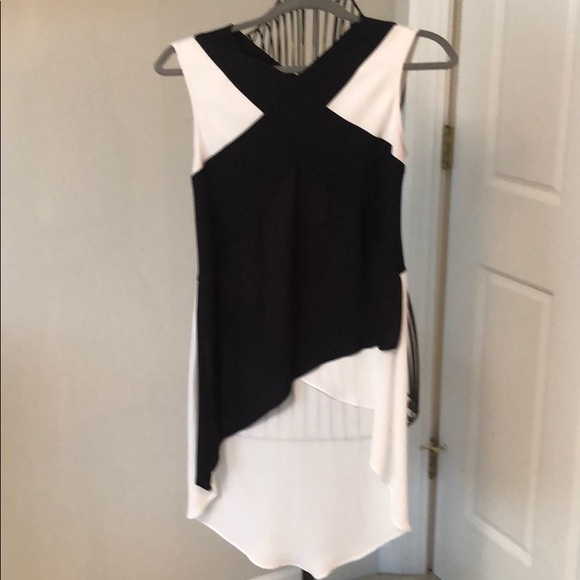 BCBGMaxAzria Tops - Black and white evening top by BCBG Max Azira